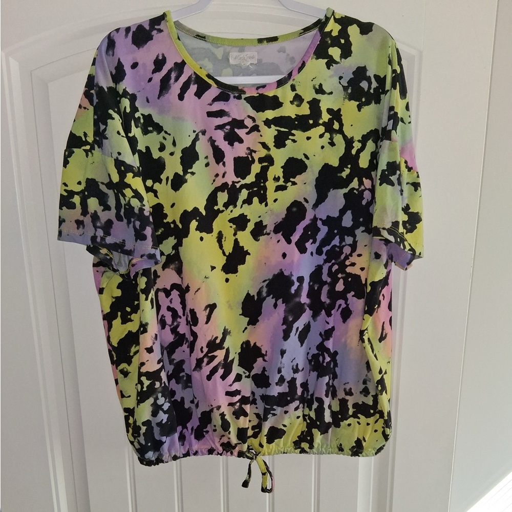 Multicolor Abstract Women's Top